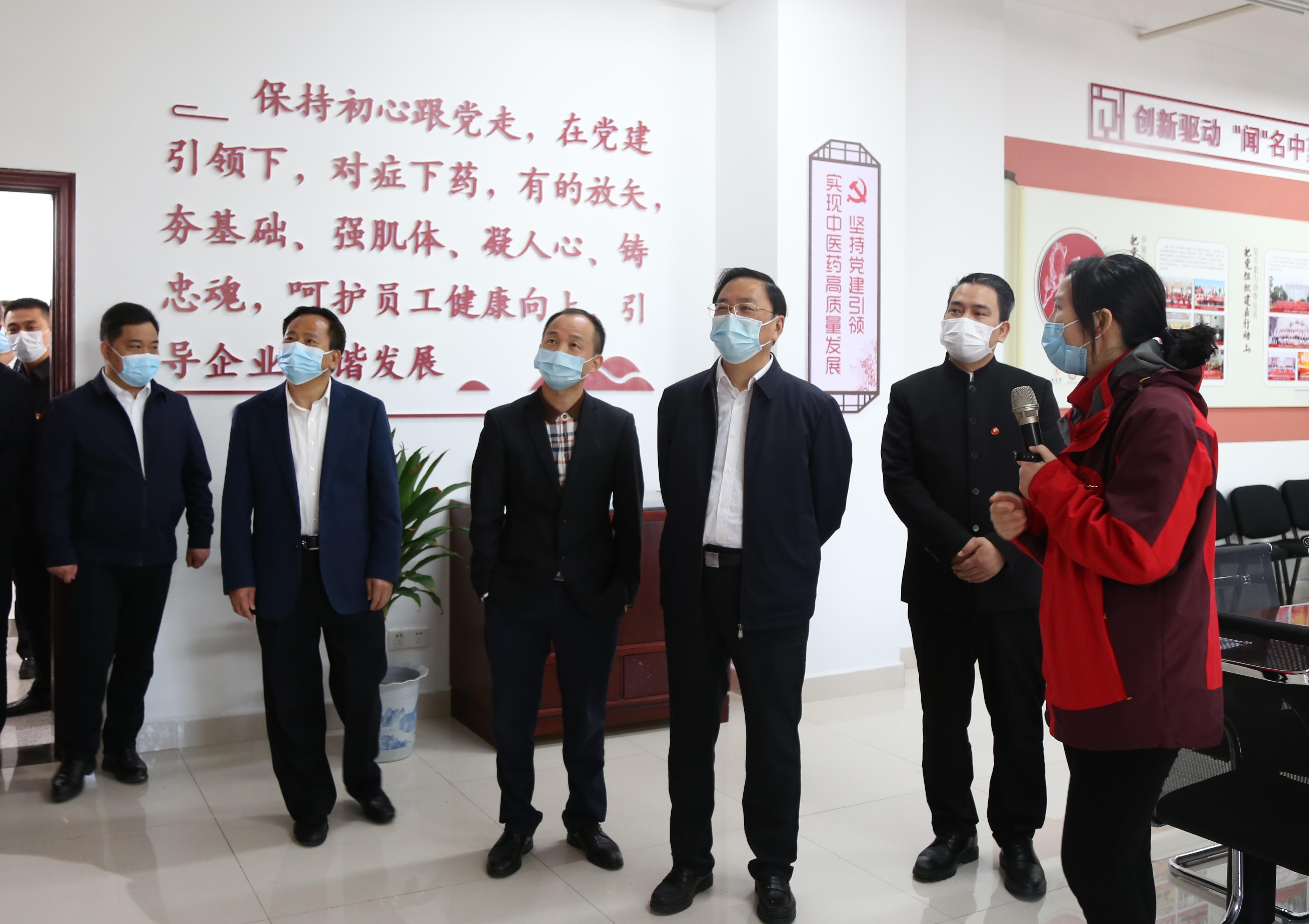 長沙市委常委、湖南湘江新區黨工委副書記、管委會主任譚勇帶隊赴九芝堂考察交流