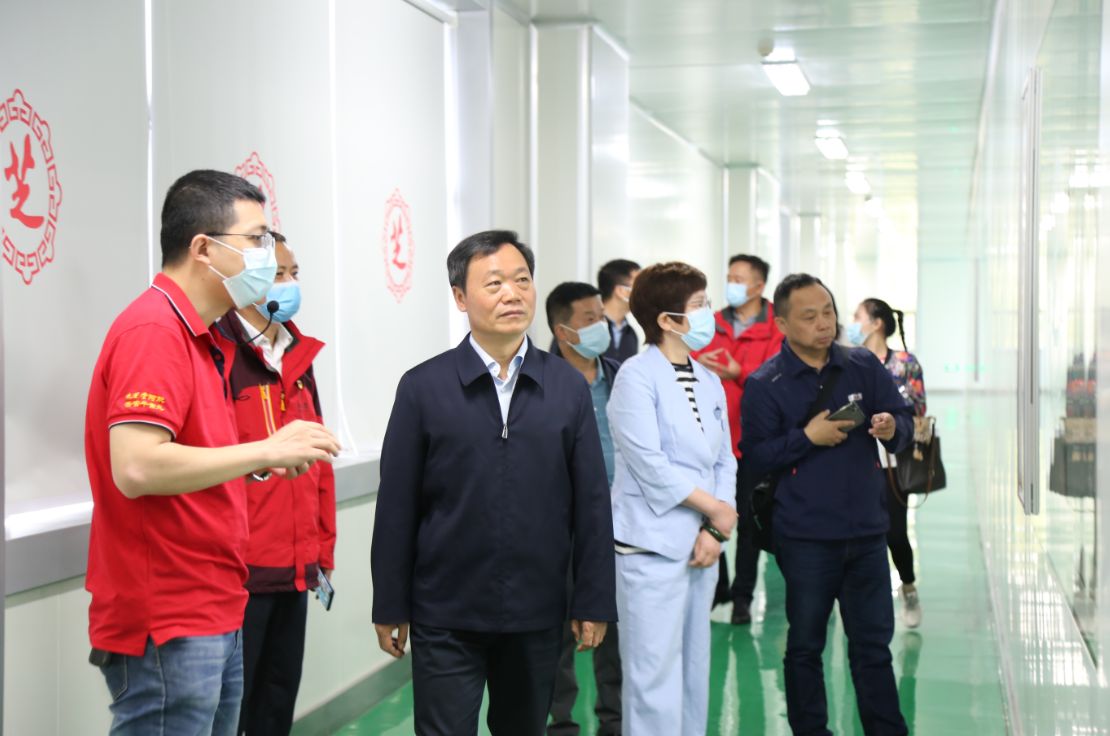長沙市鄉村振興局副局長黃志強、長沙市工商業聯合副主席會田桂元一行赴九芝堂開展“萬企興萬村”調研